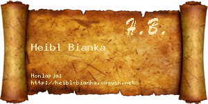 Heibl Bianka névjegykártya